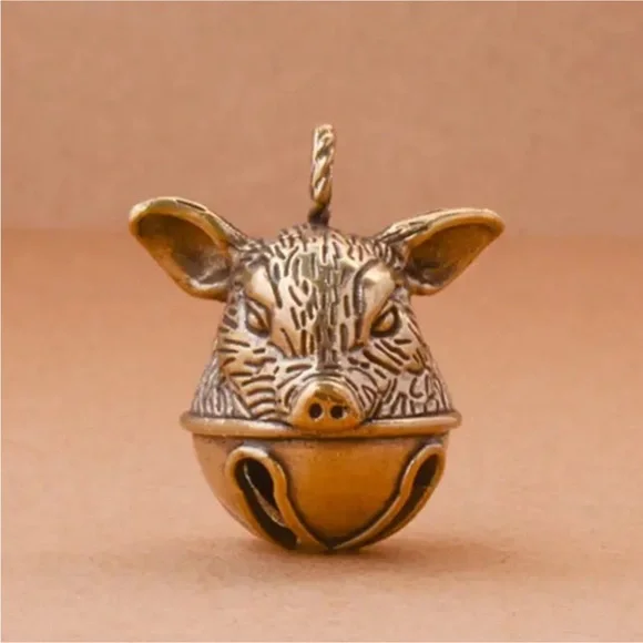 Solid Brass PIG Bell - Picture 6 of 7